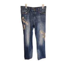 Womens Lauren Ralph Lauren Size 8 Embroidered Jeans
